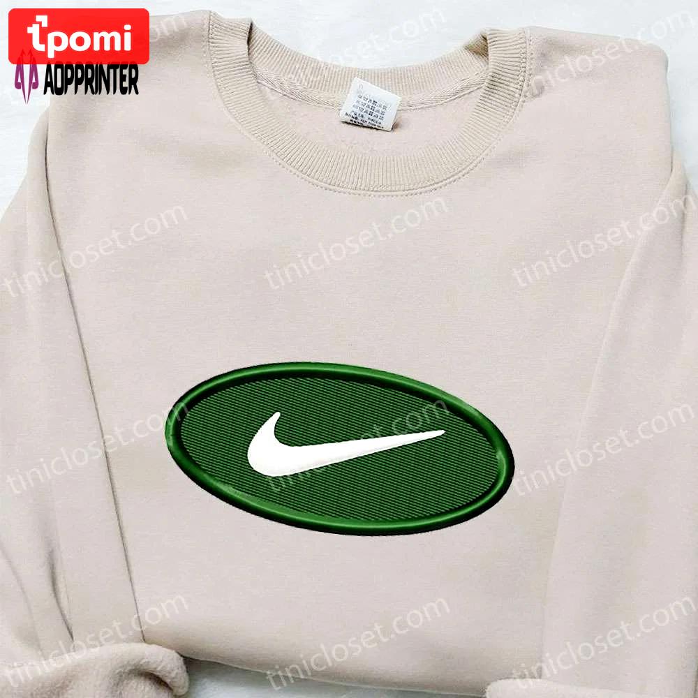 Nike inspired oval emblem embroidered shirt – perfect family gift Embroidered Shirt