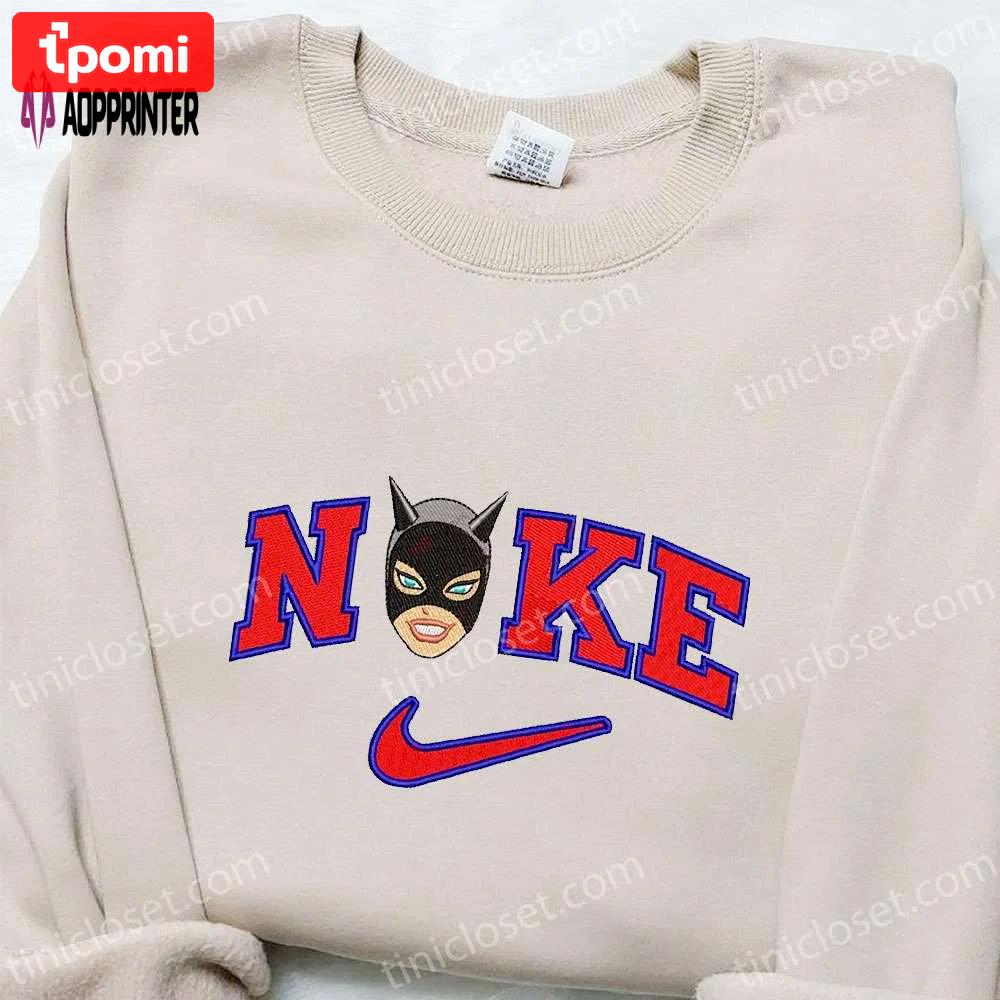 Nike x batman cat embroidered sweatshirt & marvel cinematic universe shirt: best family gift ideas Embroidered Shirt