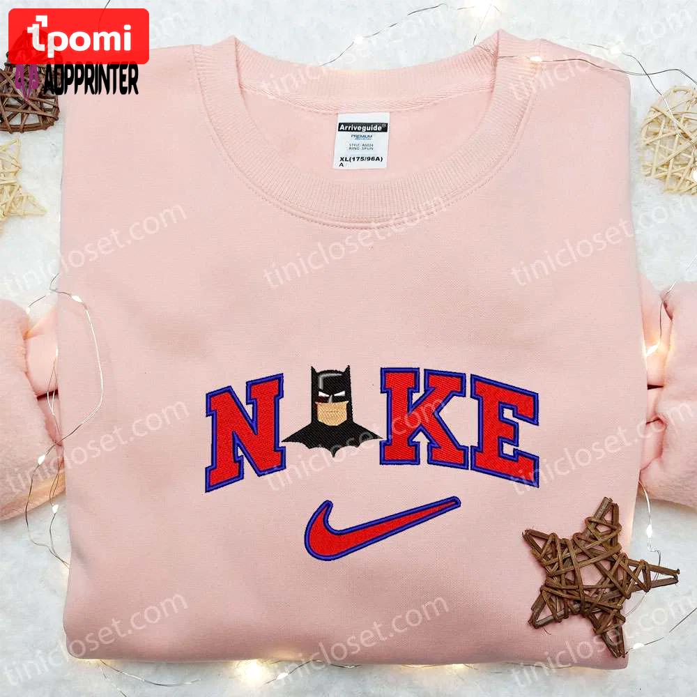 Nike x batman women movie embroidered sweatshirt: marvel cinematic universe shirt – best gift ideas for family Embroidered Shirt