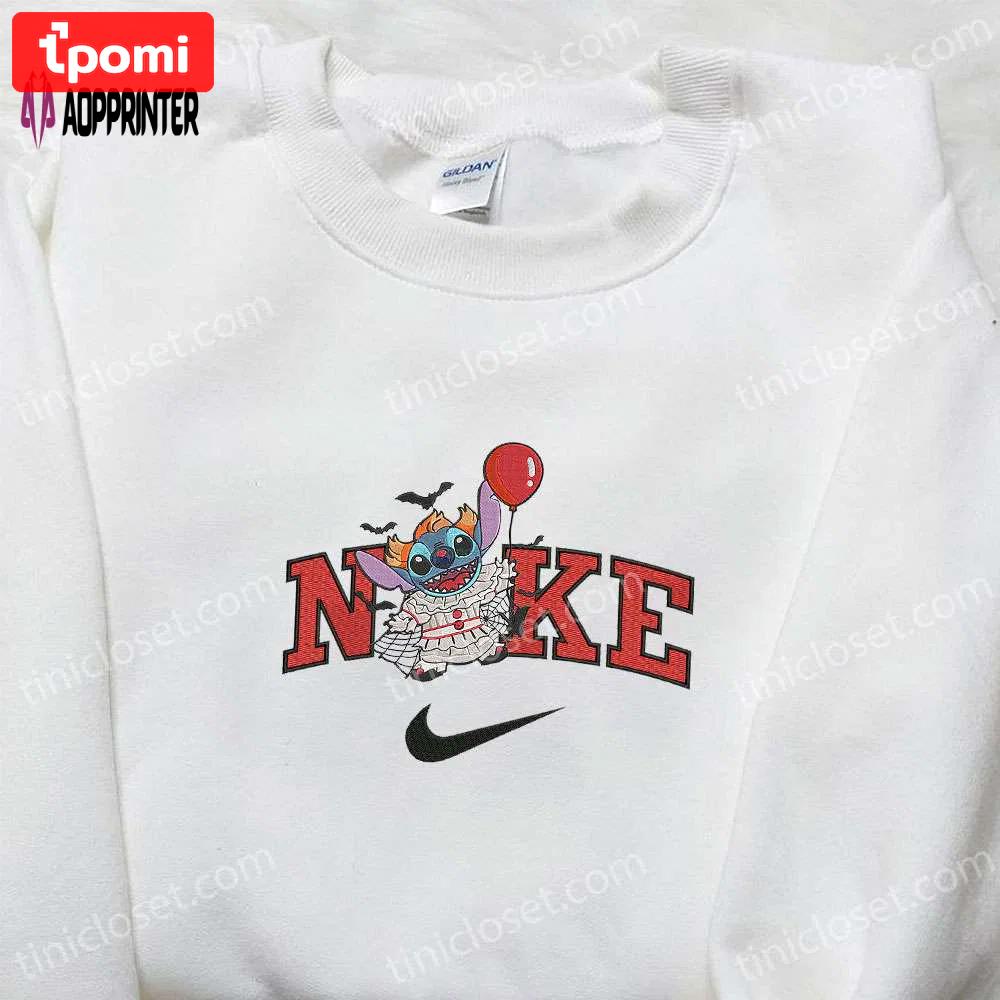 Nike x clown stitch balloon hoodie disney halloween sweatshirt nike inspired t-shirt Embroidered Shirt