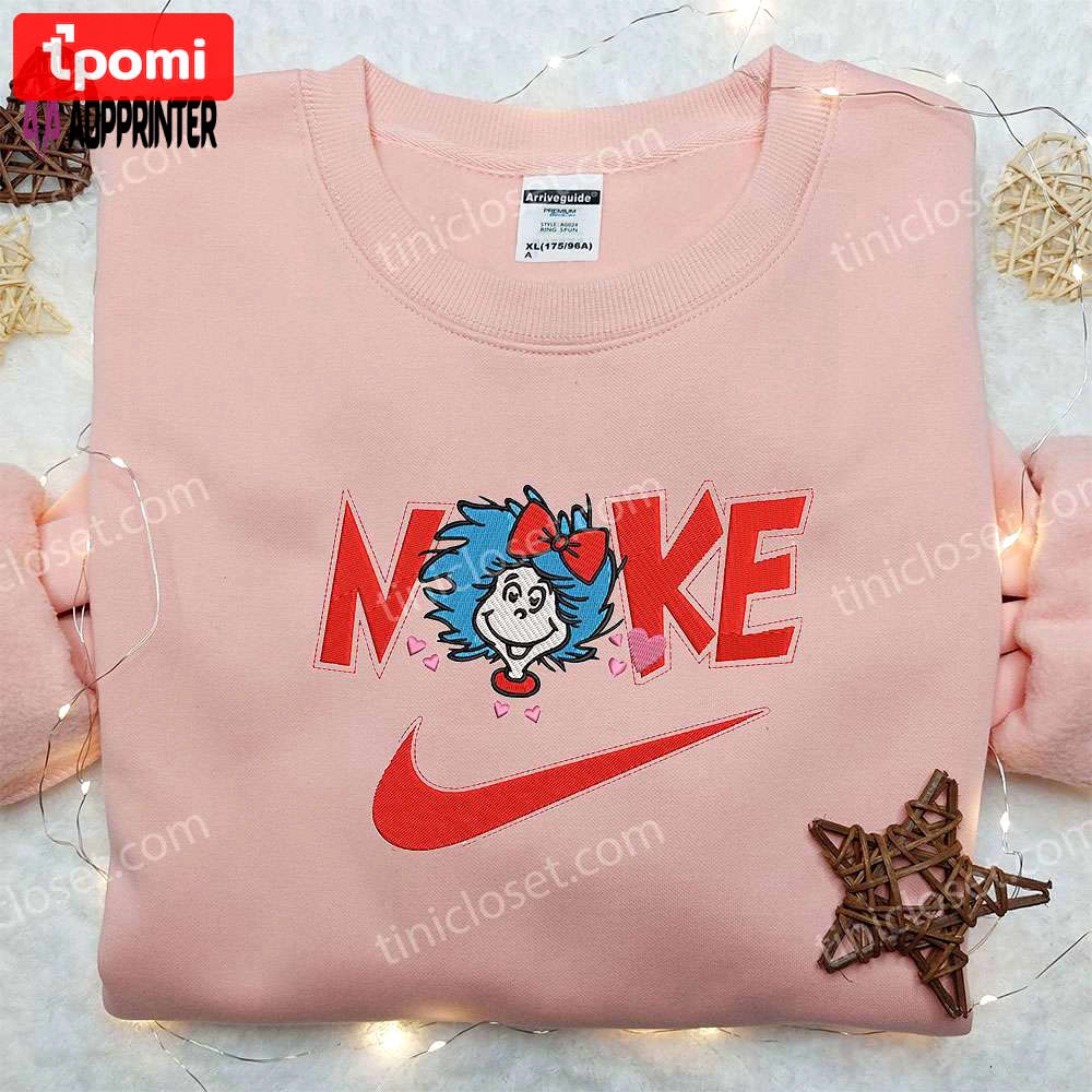 Nike x dr seuss embroidered shirt: the cat in the hat custom tee Embroidered Shirt