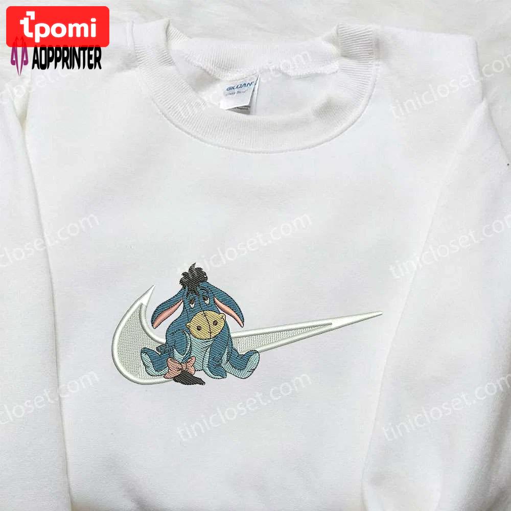 Nike x eeyore swoosh & winnie the pooh embroidered shirt: custom nike design Embroidered Shirt