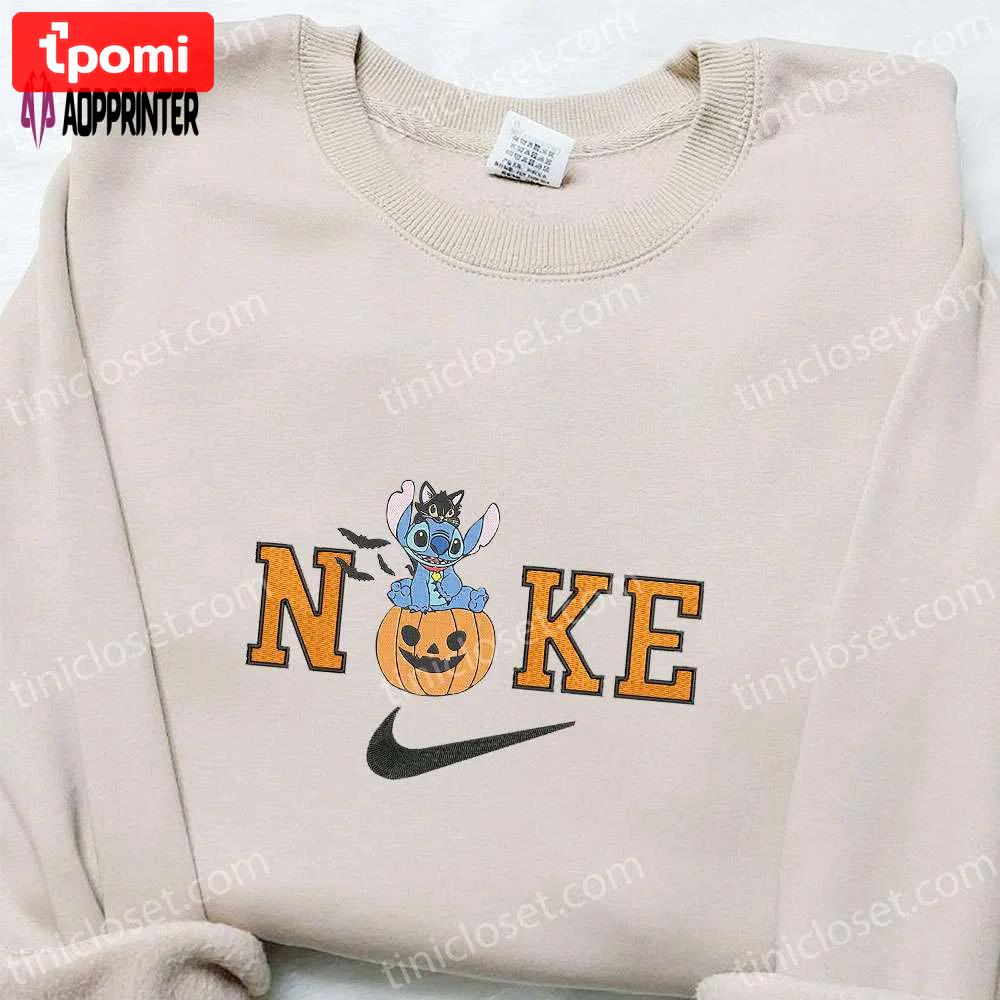 Nike x halloween pumpkin stitch hoodie: disney embroidered sweatshirt best gifts for halloween lovers Embroidered Shirt