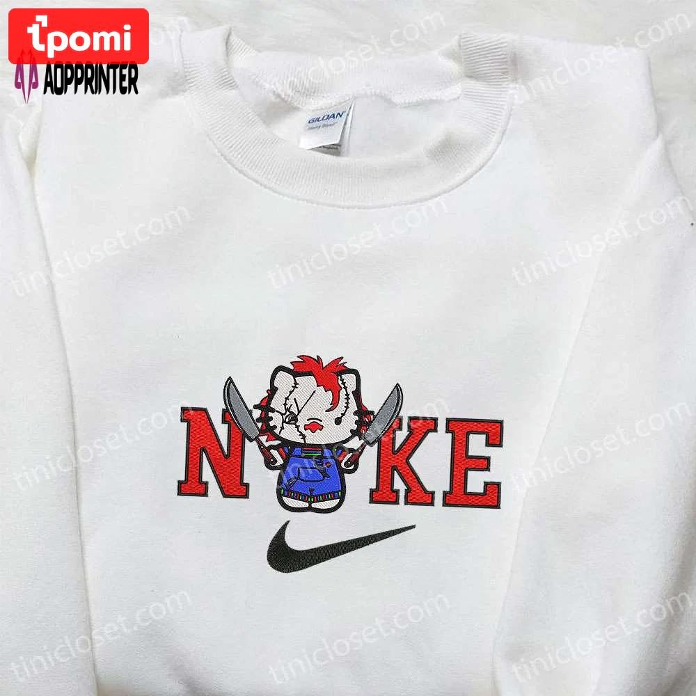 Nike x hello kitty chucky hoodie: funny halloween sweatshirt perfect family gift Embroidered Shirt