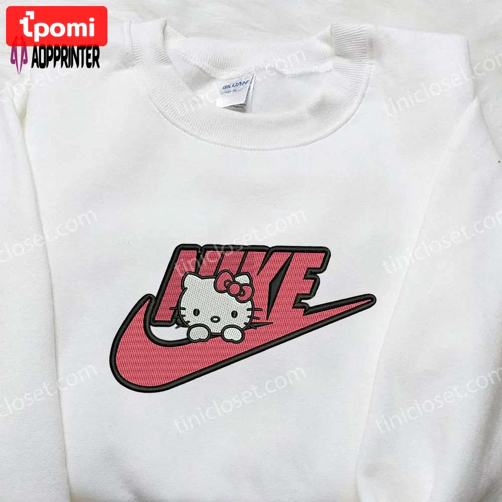 Nike x hello kitty embroidered shirt & custom sweatshirt: cute gifts for her Embroidered Shirt