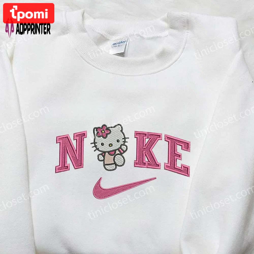 Nike x hello kitty embroidered shirt & sweatshirt: cute gifts for daughter Embroidered Shirt