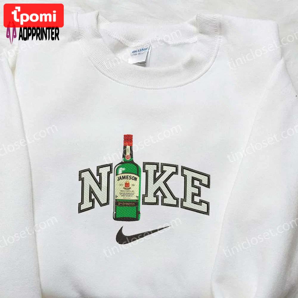 Nike x jameson bottle embroidered shirt – customized favor drinking tee Embroidered Shirt