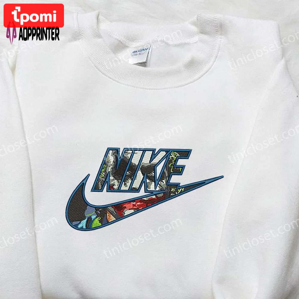 Nike x joker halloween embroidered shirt: spooky & stylish nike inspired design Embroidered Shirt