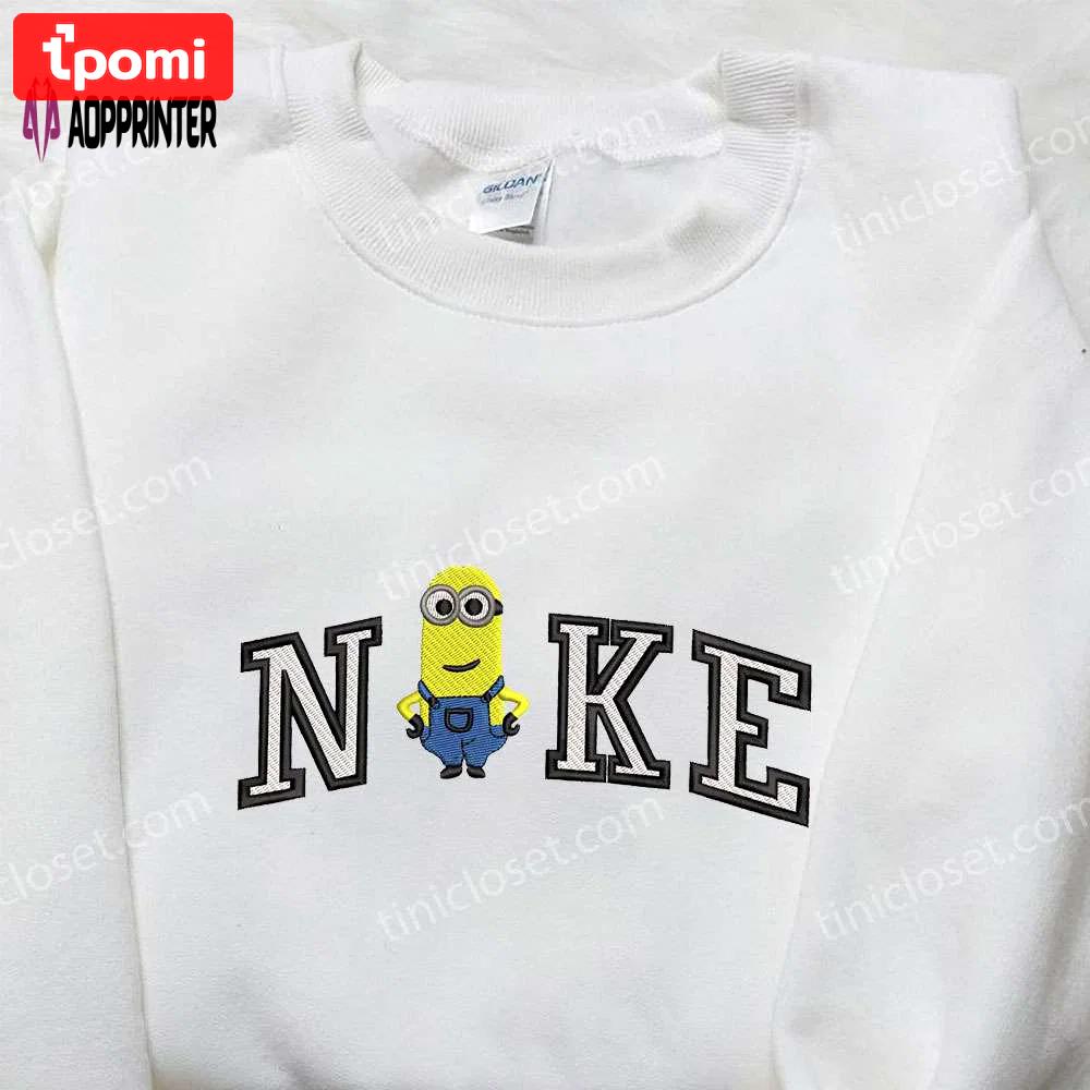 Nike x kevin minion embroidered shirt – minion movie inspired apparel Embroidered Shirt