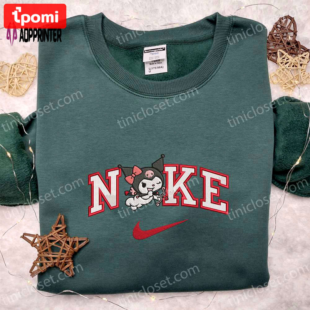 Nike x kuromi cupid shirt & cartoon hoodie: best valentine’s day gift ideas Embroidered Shirt