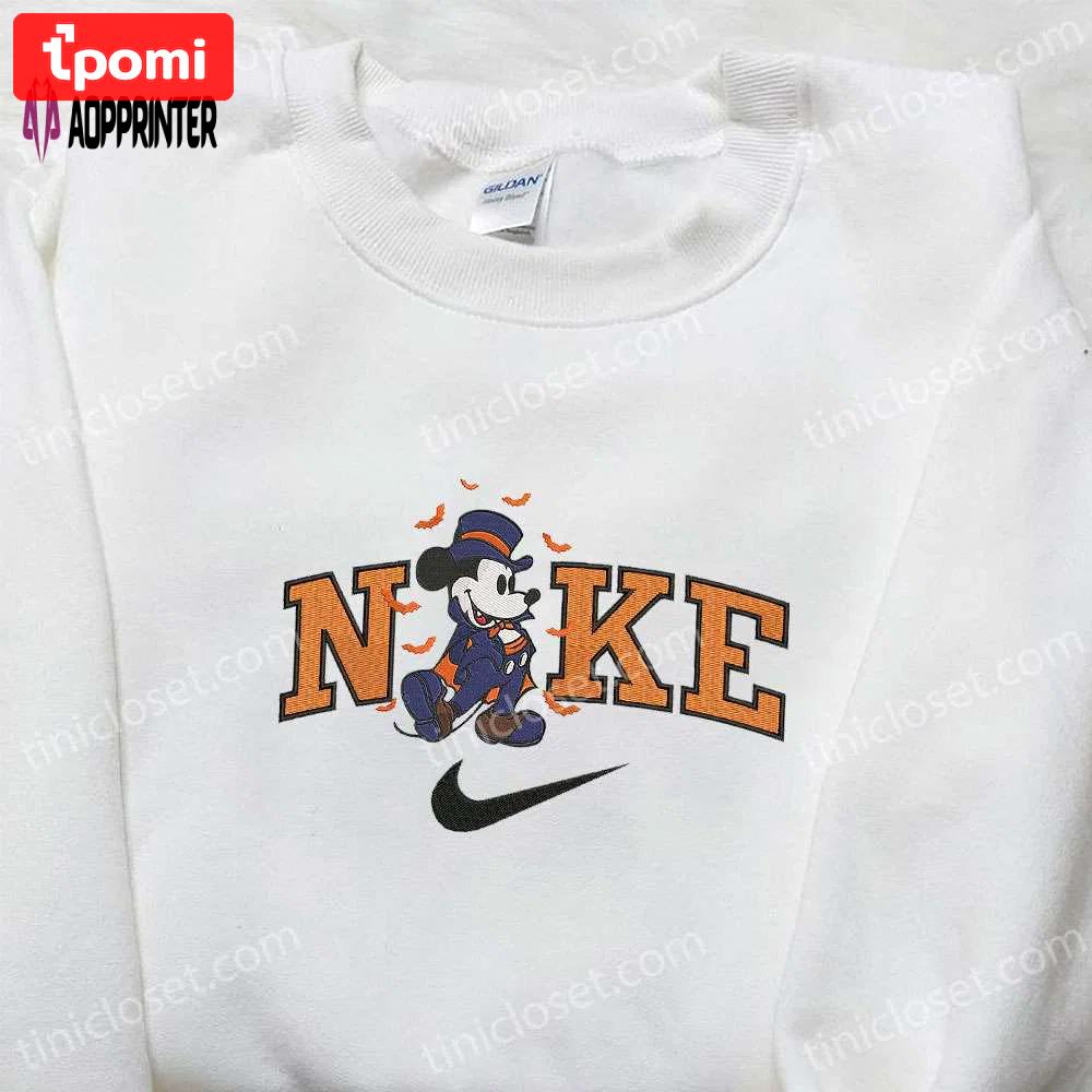 Nike x mickey halloween embroidered sweatshirt & hoodie: adorable disney shirt Embroidered Shirt