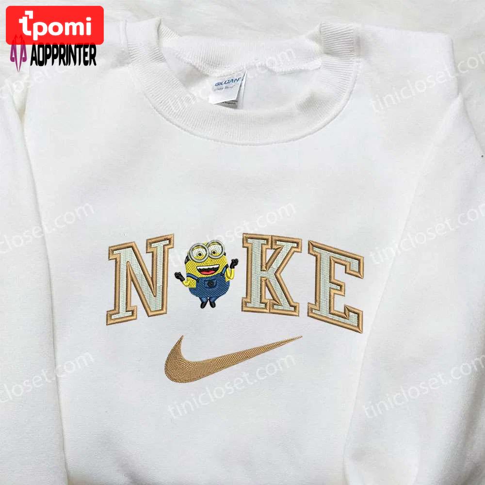 Nike x minion embroidered t-shirt sweatshirt & hoodie: cartoon inspired apparel Embroidered Shirt