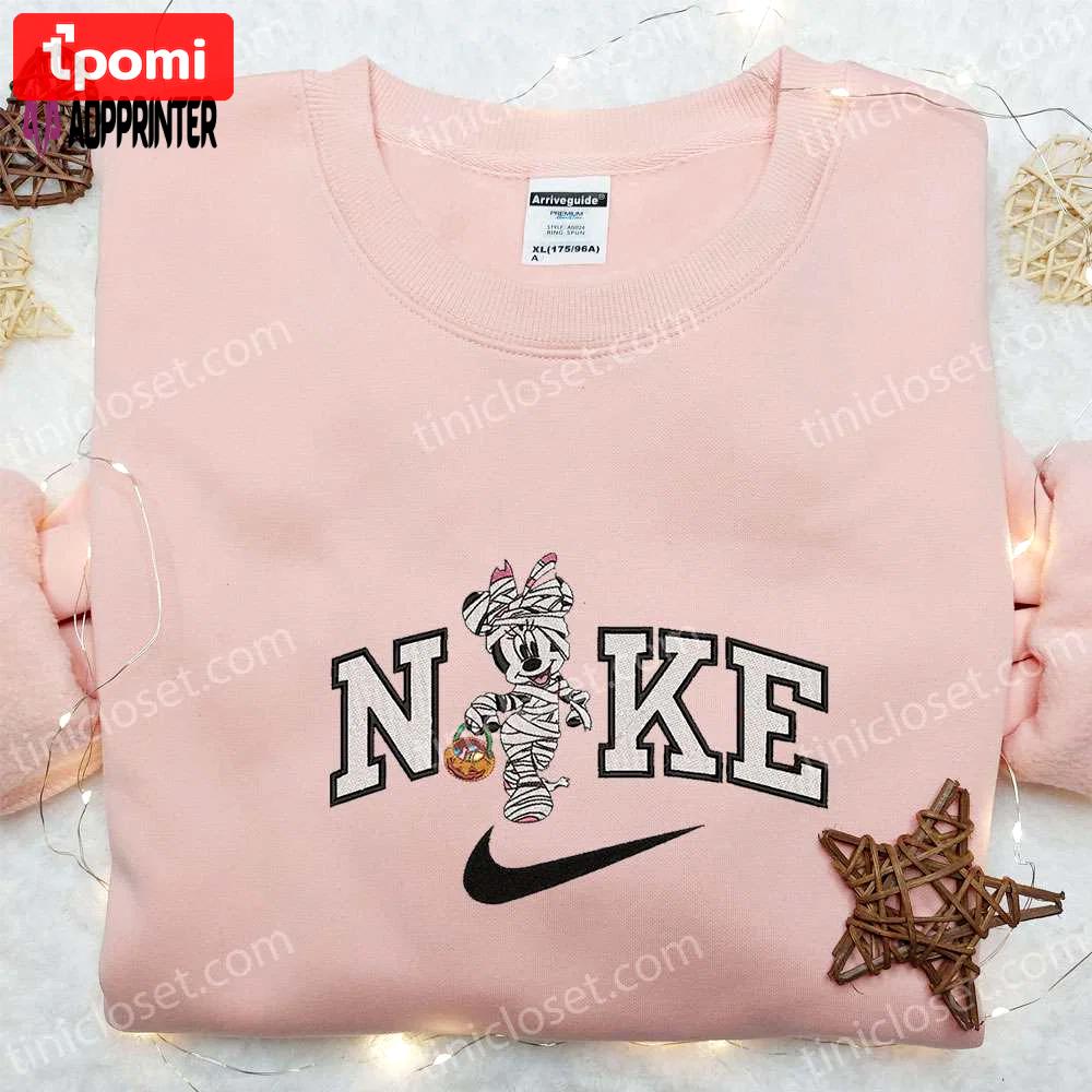 Nike x minnie mouse mummy embroidered sweatshirt – horror halloween disney shirt best gift ideas Embroidered Shirt