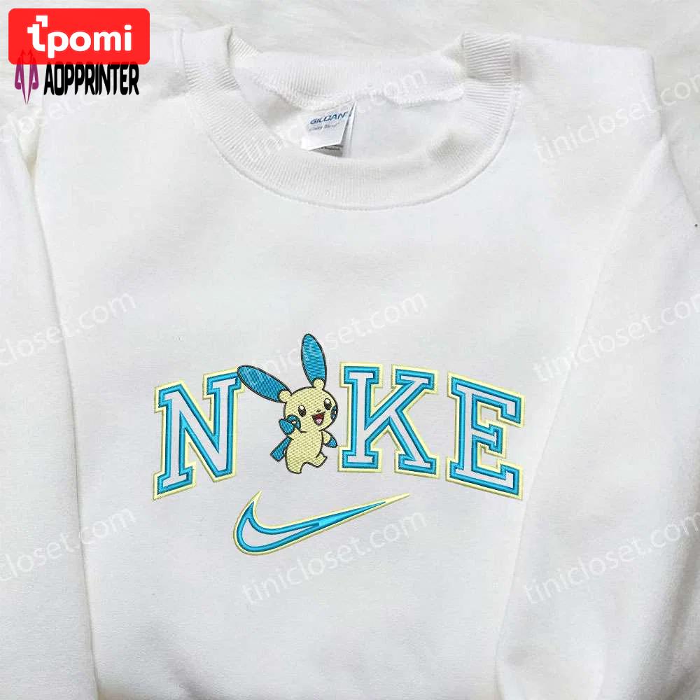 Nike x minun pokemon embroidered shirt – anime fan s must-have! Embroidered Shirt