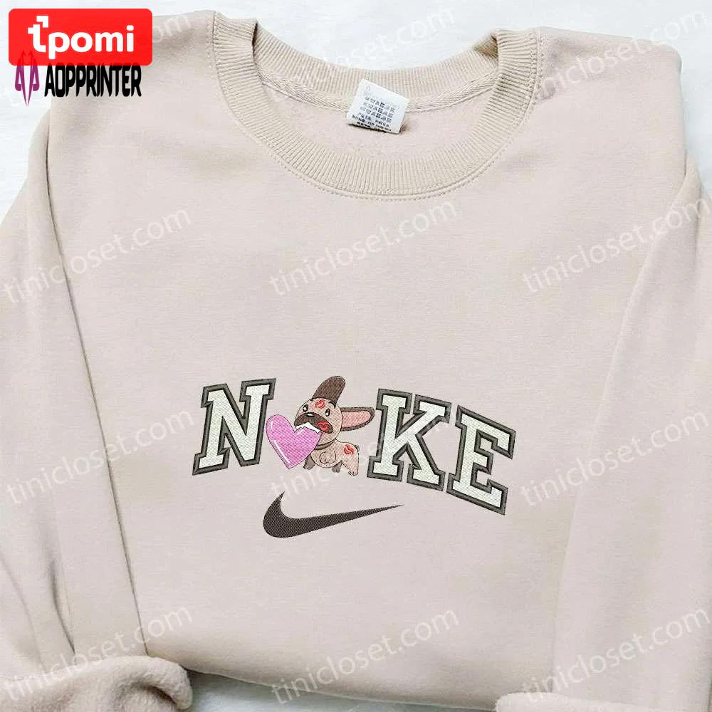 Nike x mugsy valentine’s shirt & hoodie heart embroidery – best gift ideas Embroidered Shirt