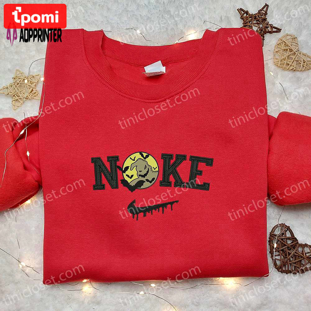 Nike x oogie boogie nightmare before christmas embroidered shirt: cool halloween apparel Embroidered Shirt