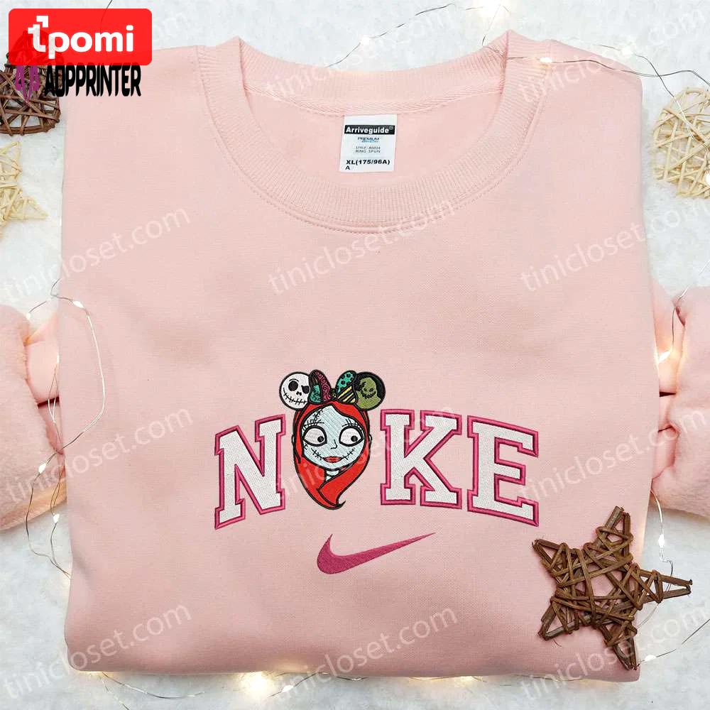 Nike x sally embroidered sweatshirt: the nightmare before christmas shirt – best halloween gift Embroidered Shirt