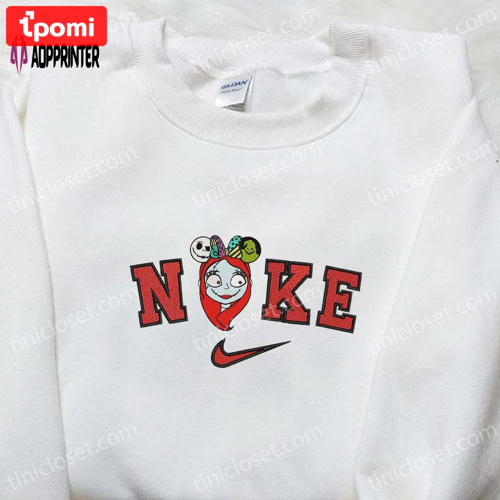Nike x sally minnie mouse ears embroidered shirt: disney halloween inspired Embroidered Shirt