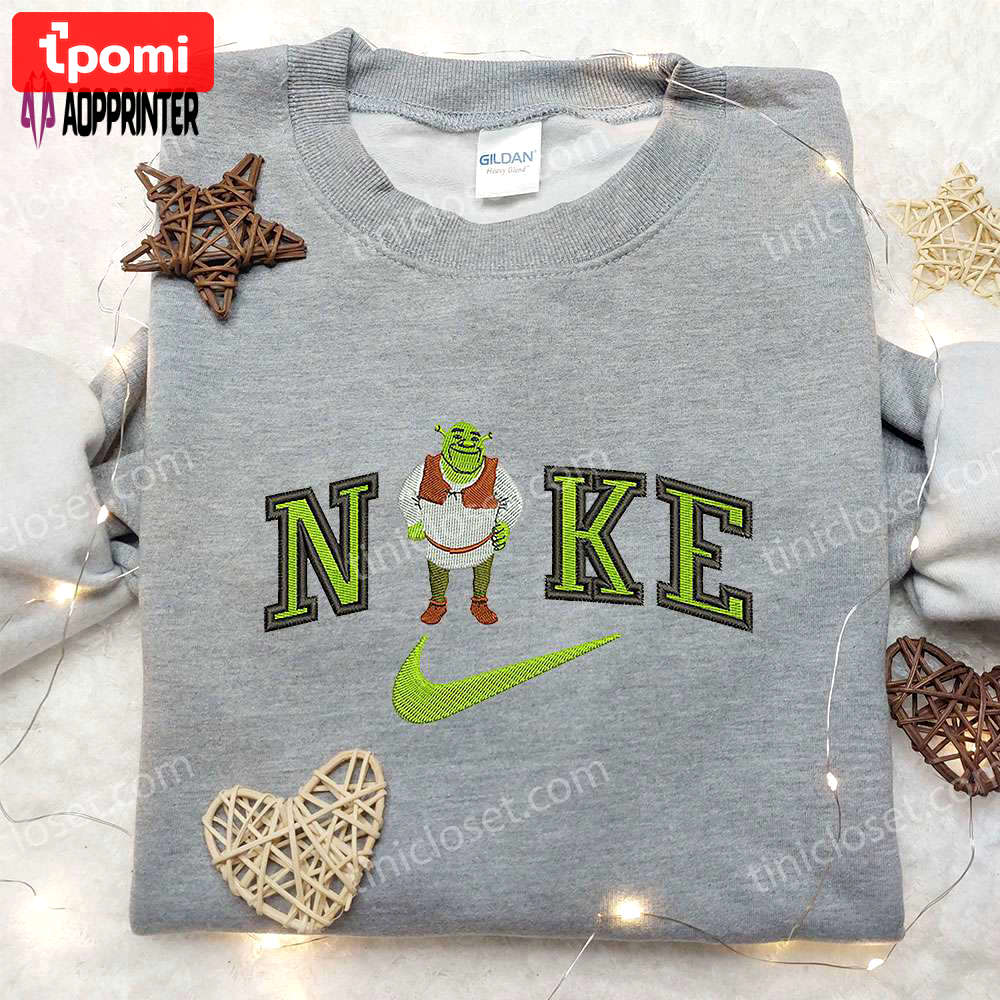 Nike x shrek embroidered sweatshirt: cartoon-inspired shirt for fans limited edition Embroidered Shirt