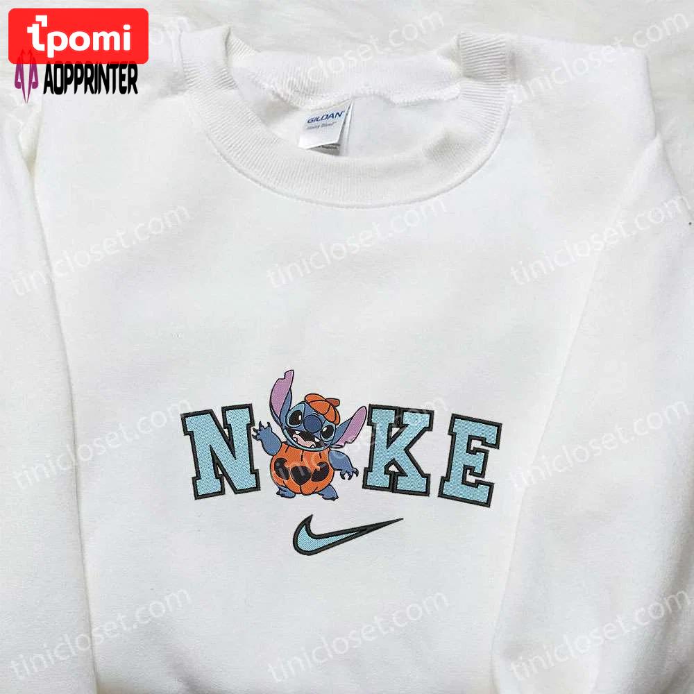 Nike x stitch pumpkin embroidered t-shirt & hoodie: perfect family gifts Embroidered Shirt