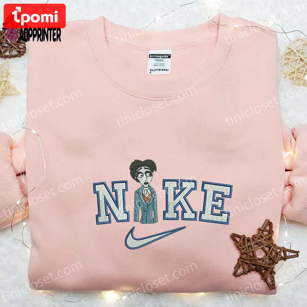 Nike x victor van dort embroidered sweatshirt: corpse bride shirt for the best halloween gift Embroidered Shirt