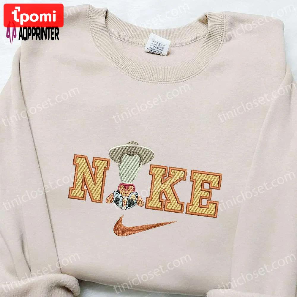 Nike x woody cartoon embroidered shirt & disney characters hoodie: best family gift ideas Embroidered Shirt