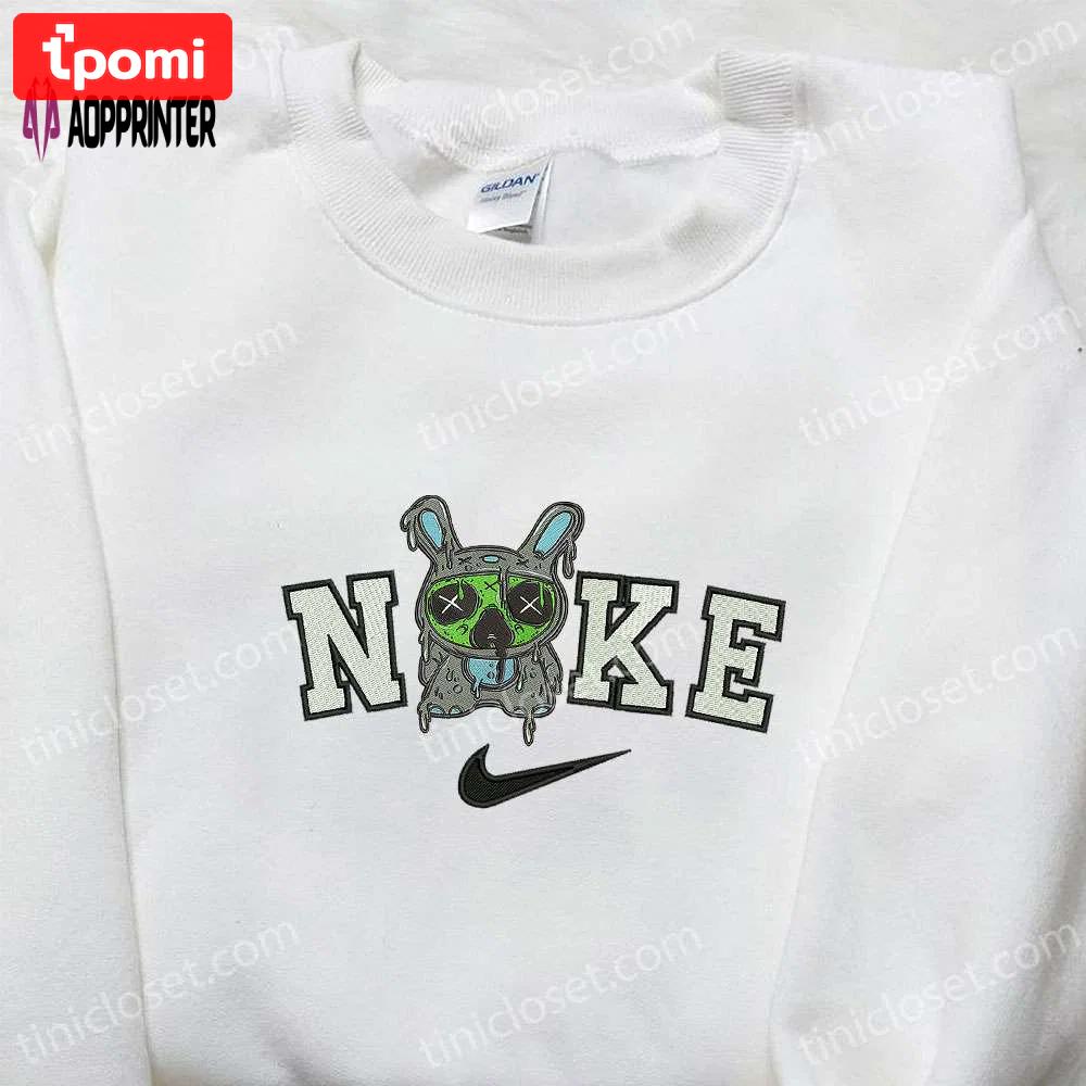 Nike x zombie stitch embroidered sweatshirt disney halloween hoodie inspired shirt Embroidered Shirt