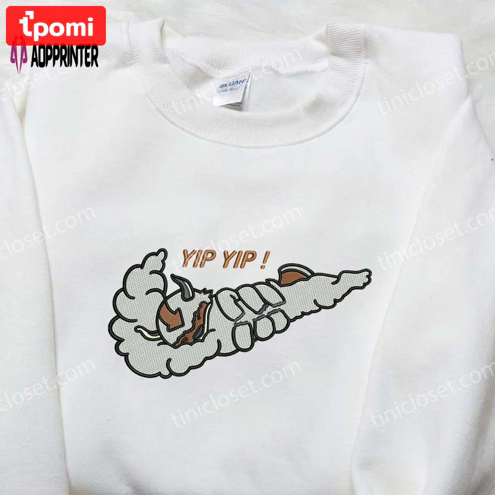 Nike yip yip avatar cartoon embroidered shirt – trendy & unique apparel Embroidered Shirt