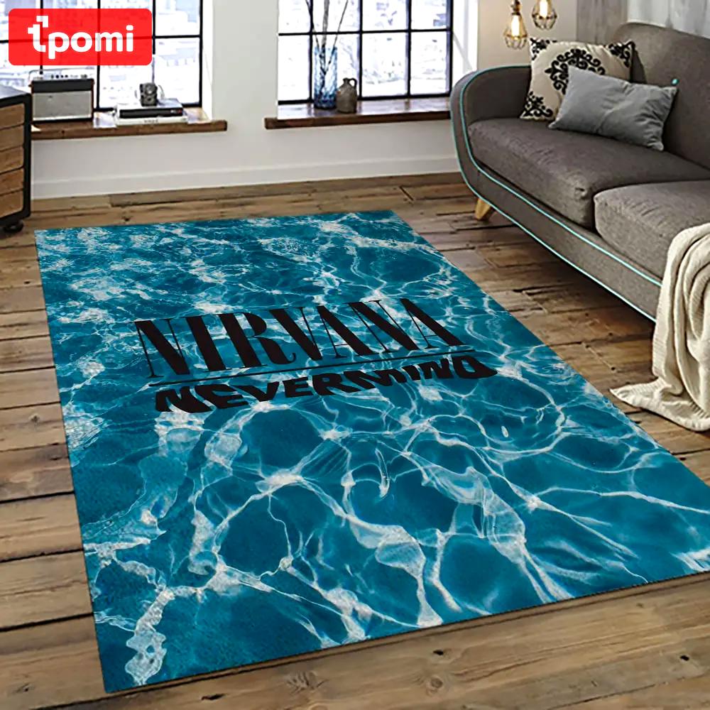 Nirvana rock band punk rock music retangle carpet area rug home decor best gift for fan and friends nv35 Rectangle Rug