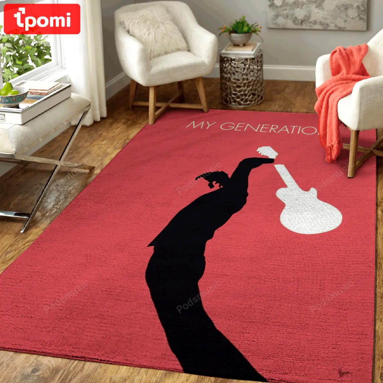 No002 my the who minimal music artwork minimal music artworks art for fans area rug living room carpet rug regtangle carpet floor decor home decor Rectangle Rug