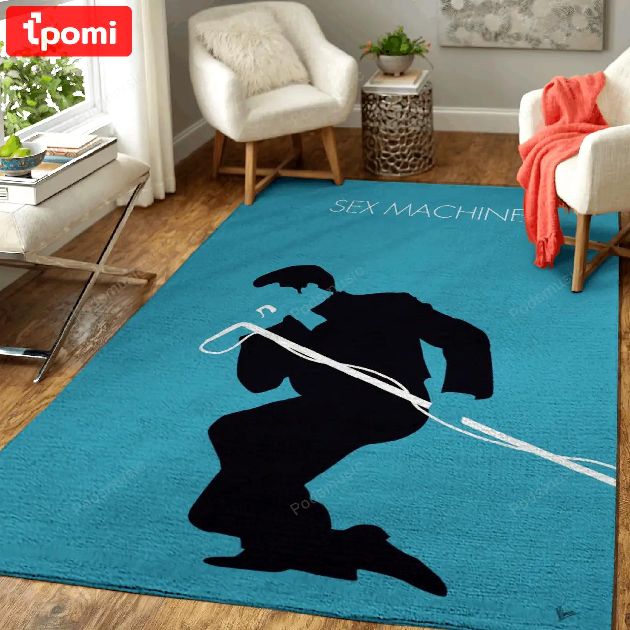 No018 my james brown minimal music artwork minimal music artworks art for fans area rug living room carpet rug regtangle decor home decor Rectangle Rug