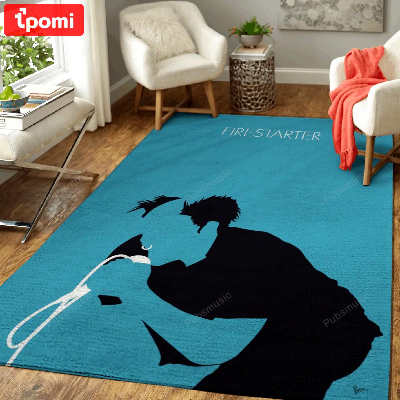 No045 my the prodigy minimal music artwork prodigy fire minimal music artworks art for fans area rug living room carpet Rectangle Rug