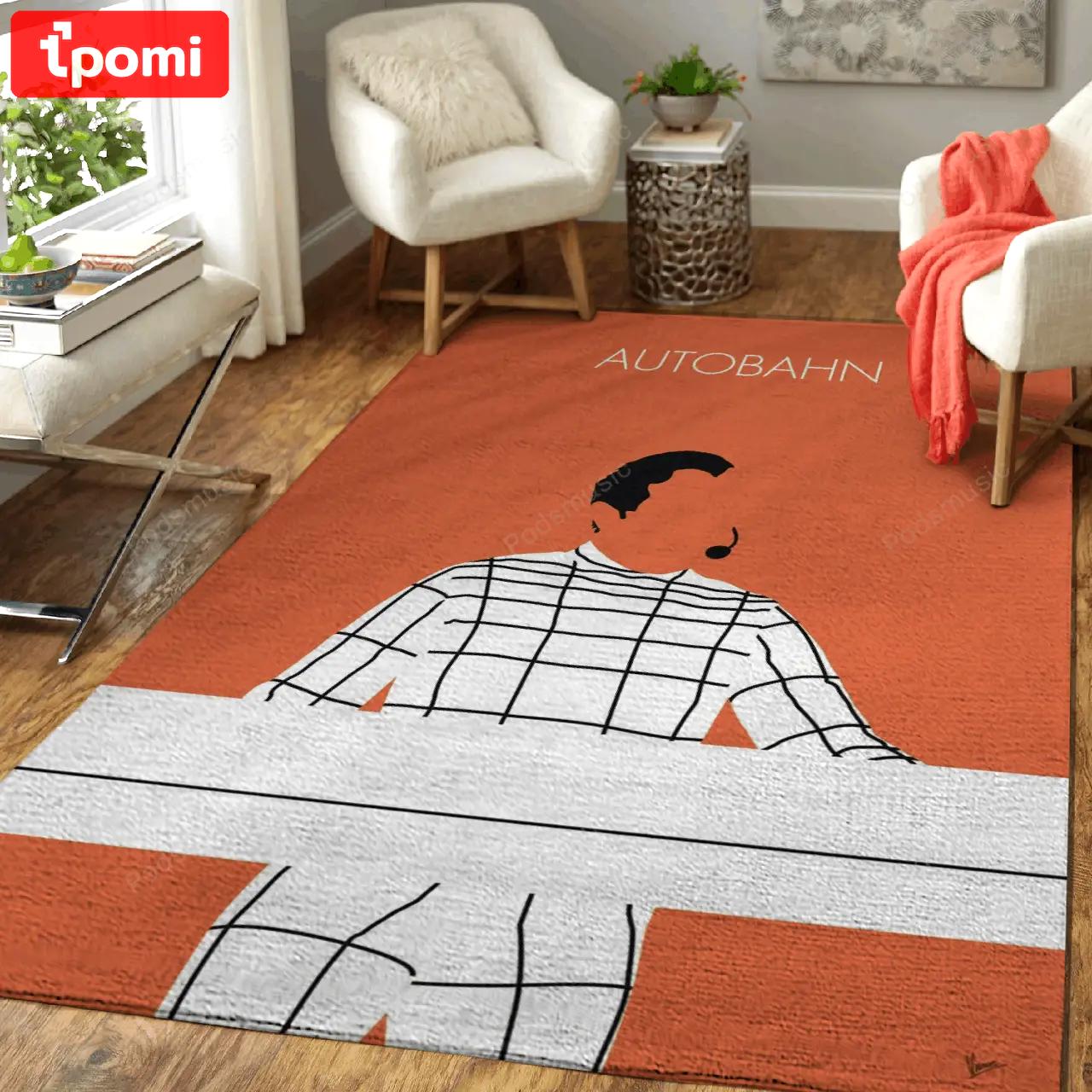 No063 my kraftwerk minimal music artwork autobahn is th minimal music artworks art for fans area rug living room carpet Rectangle Rug