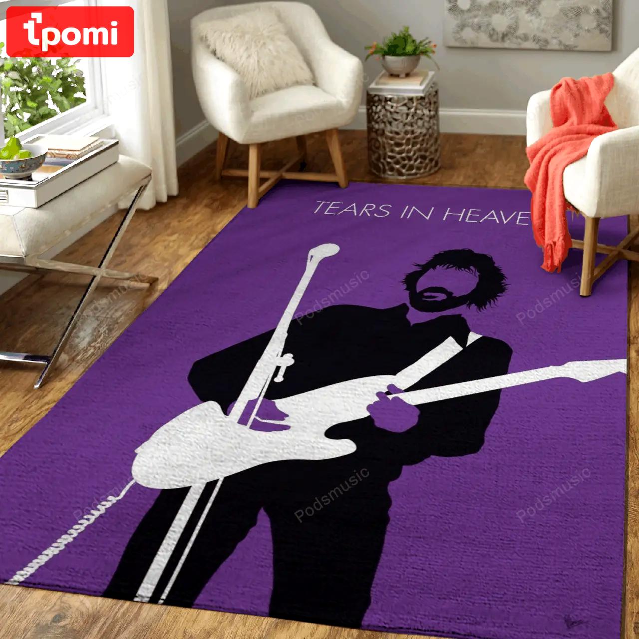 No141 my eric clapton minimal music artwork minimal music artworks art for fans area rug living room carpet rug regtangle decor home decor Rectangle Rug