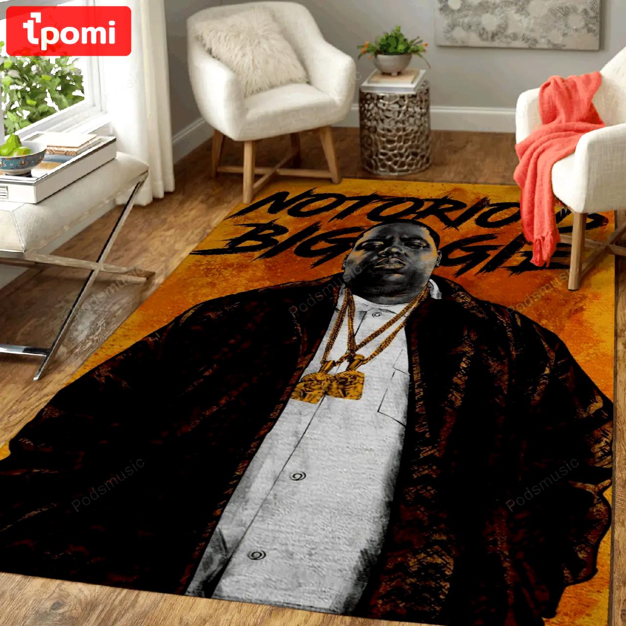 Notorious biggie hip hop music art for fans area rug living room carpet rug regtangle carpet floor decor home decor Rectangle Rug