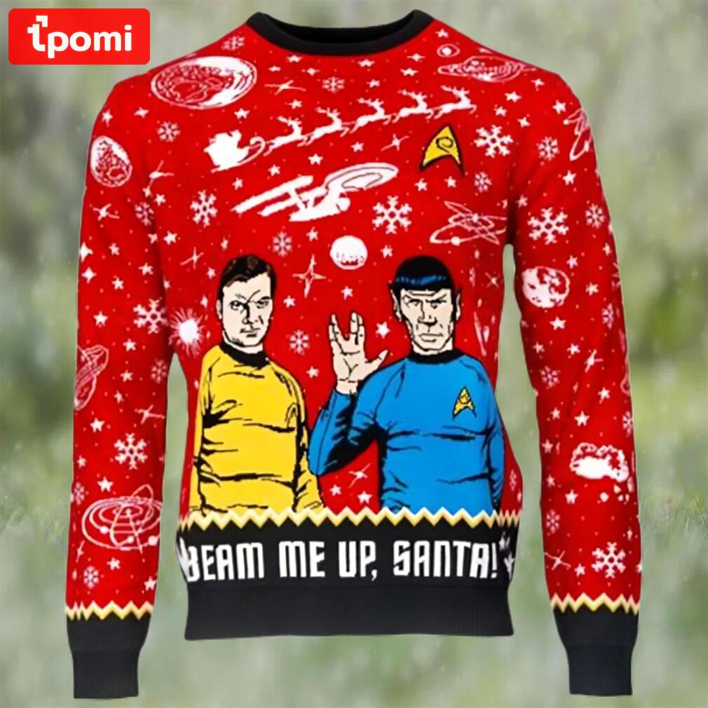 Official star trek beam me up, santa ugly christmas sweater Christmas Ugly Sweater