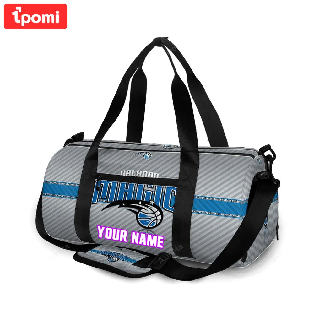 Orlando magic blue line white personalized name travel bag gym bag 945 Travel Bag