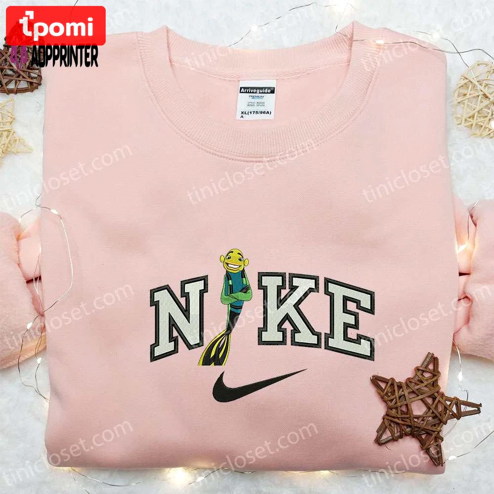 Oscar x nike cartoon embroidered hoodie + shark tale & nike inspired shirts Embroidered Shirt