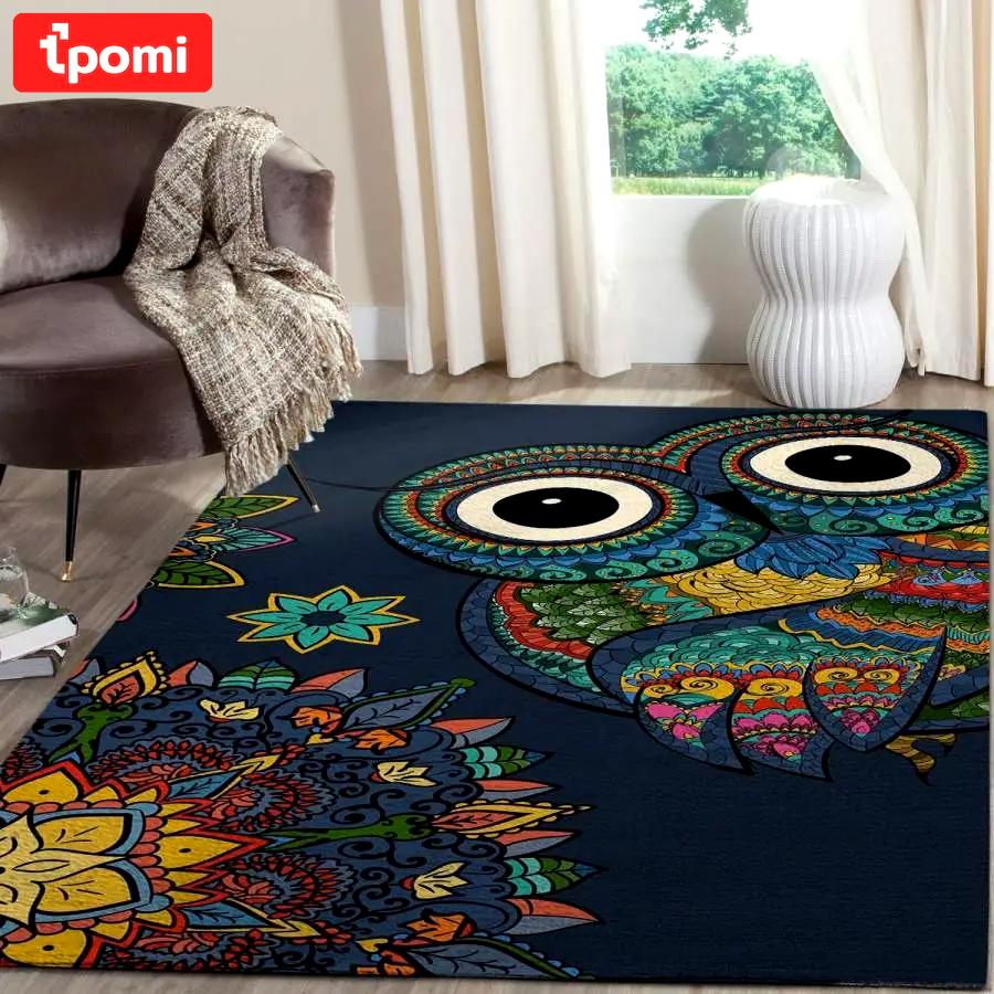 Owl area rug living room rug home decor home decor bedroom living room decor Rectangle Rug