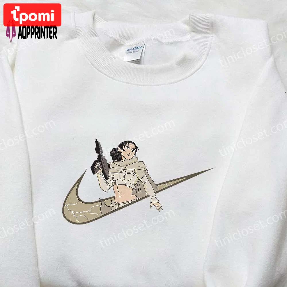 Padme amidala x nike swoosh hoodie & star wars embroidered shirt – nike inspired apparel Embroidered Shirt