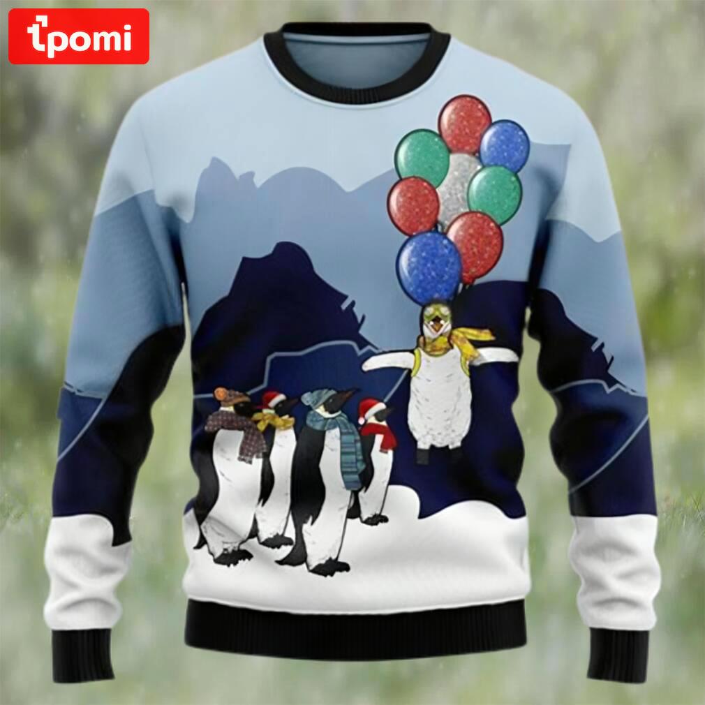 Penguin christmas balloon penhuin lover ugly christmas sweater Christmas Ugly Sweater