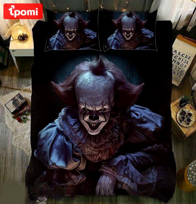 Pennywise scary halloween gift full  Bedding Sets covers Bedroom ideas duvet sheets bed linen bedspread blankets bedclothes home decor