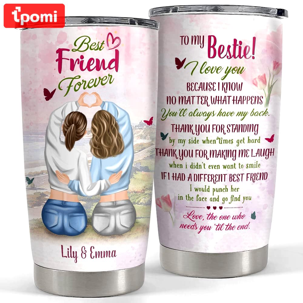 Personalized best friend tumbler to my bestie soulmate friendship Personalized Tumbler