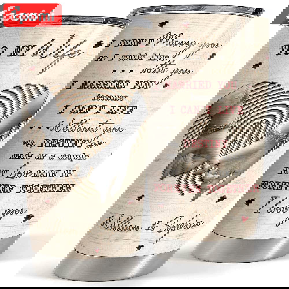 Personalized couple tumbler to my wife engraved style from husband Personalized Tumbler