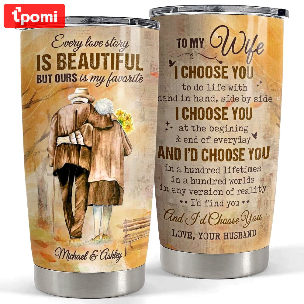 Personalized couple tumbler to my wife love story from husband Personalized Tumbler
