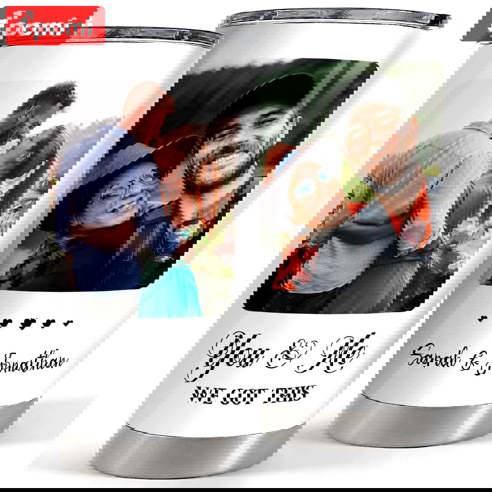 Personalized custom photo tumbler for couple till death do us part Personalized Tumbler