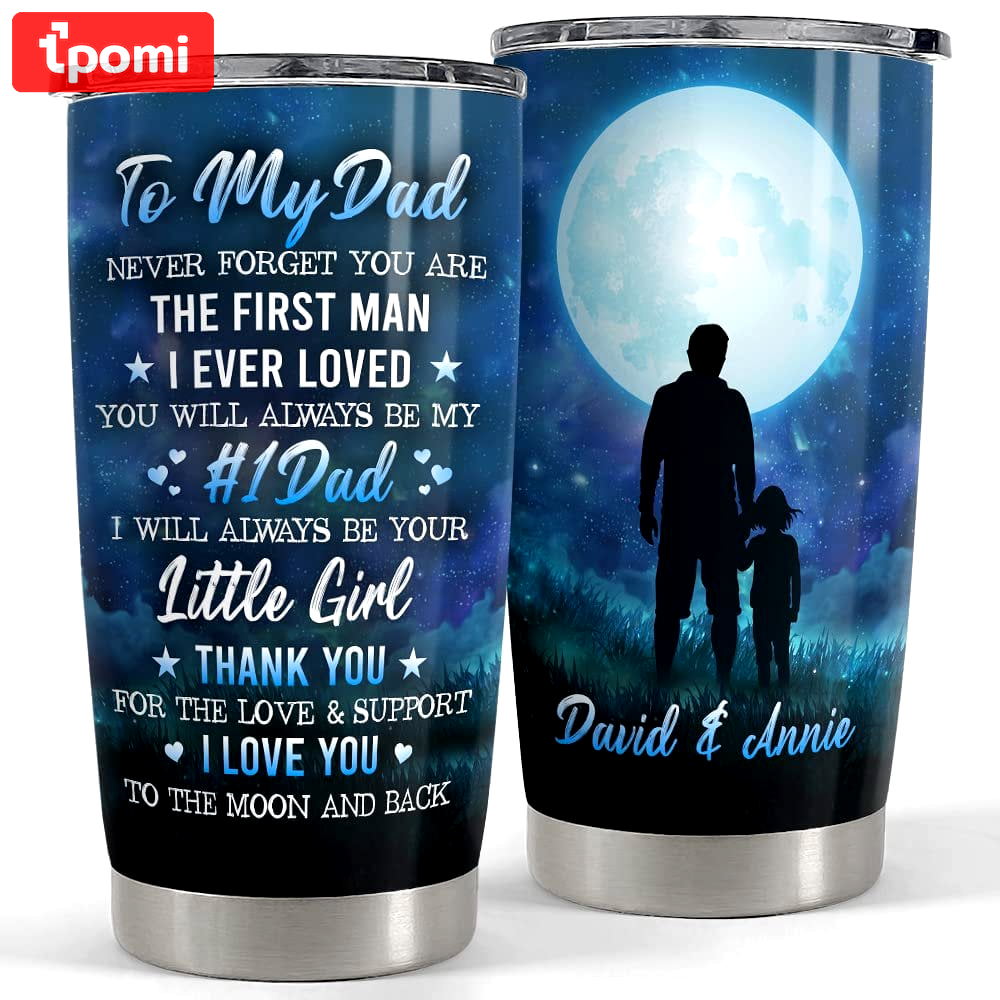 Personalized dad tumbler father and daughter father day gift Personalized Tumbler