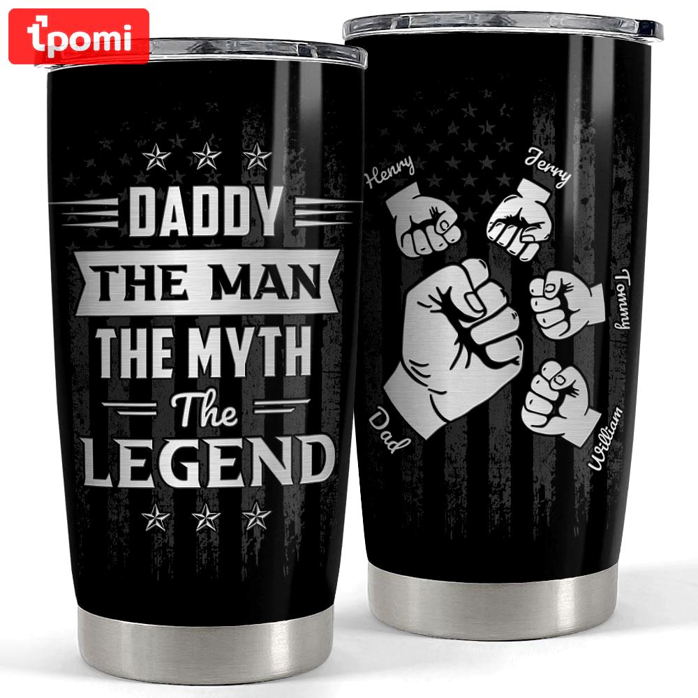 Personalized dad tumbler man myth legend us flag Personalized Tumbler
