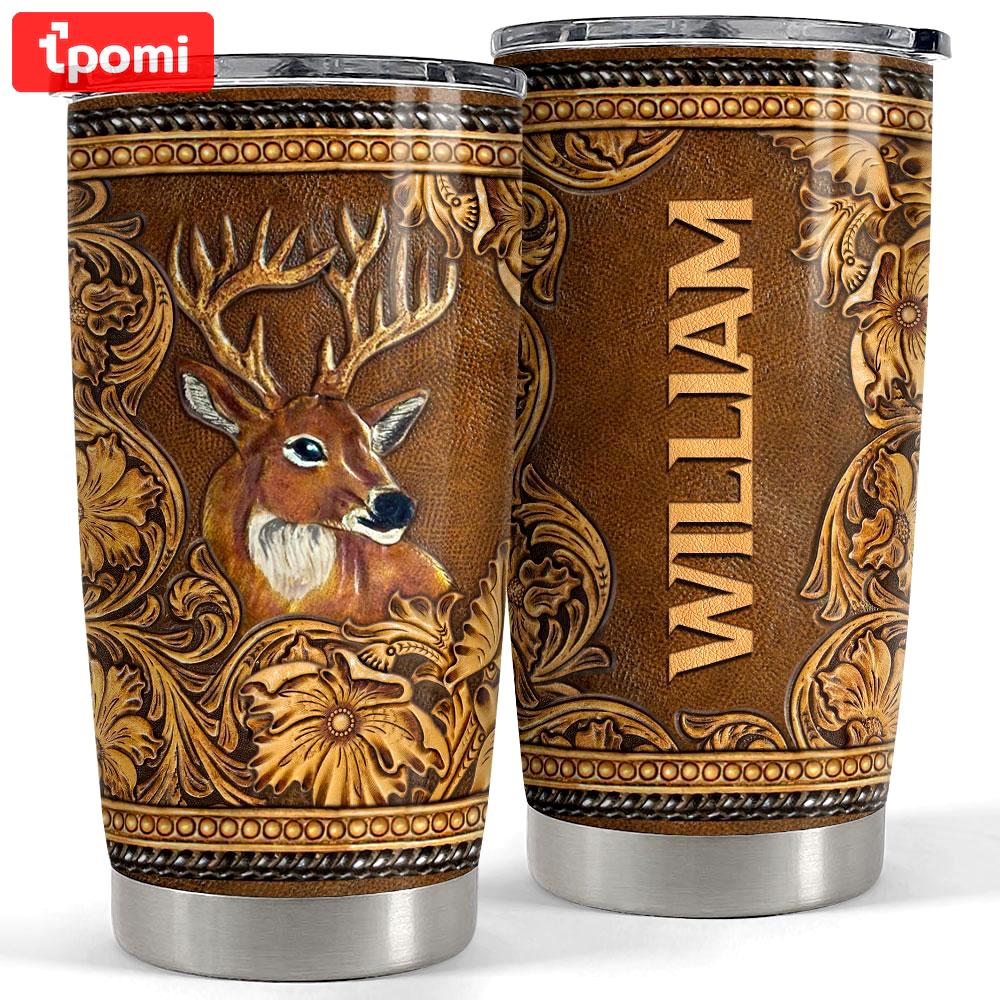 Personalized deer tumbler with customize name Personalized Tumbler