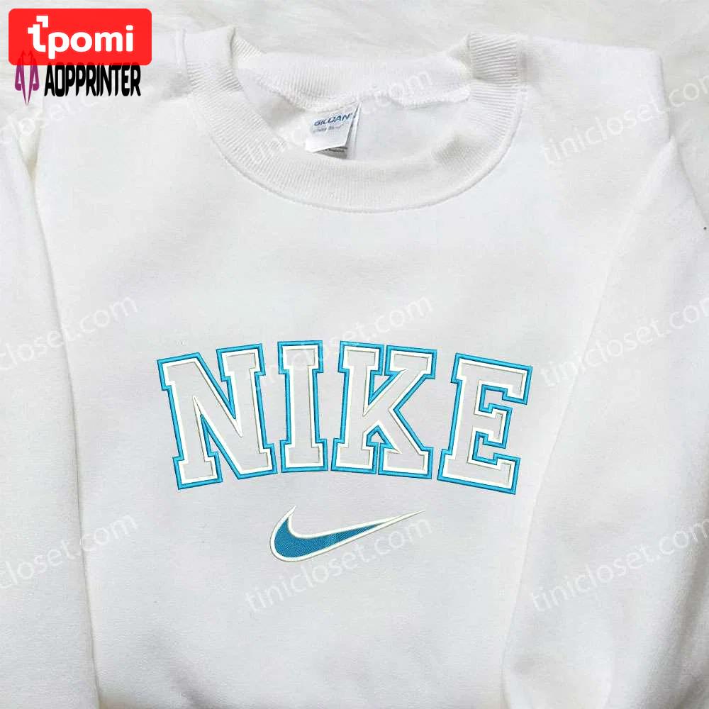 Personalized nike embroidered sweatshirt: unique gift for family Embroidered Shirt